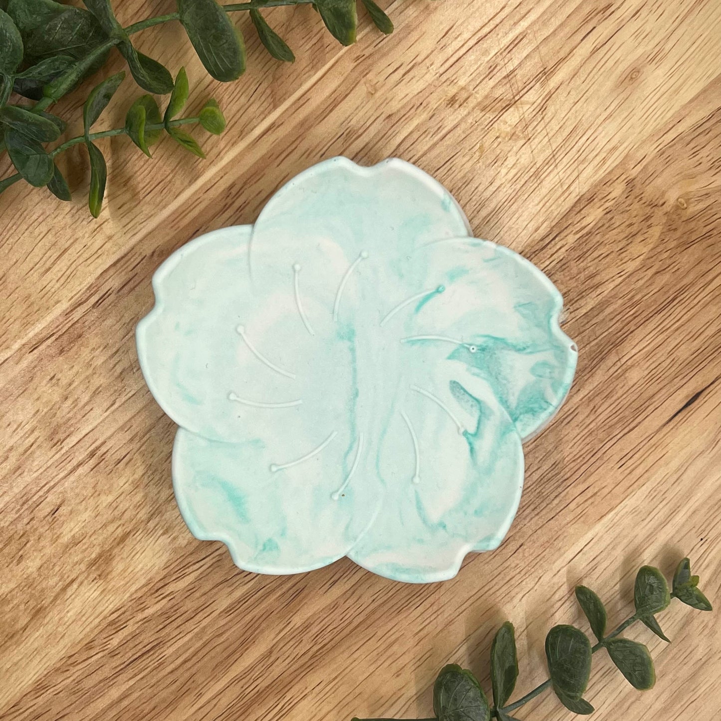 The Sakura Trinket Tray in Seafoam