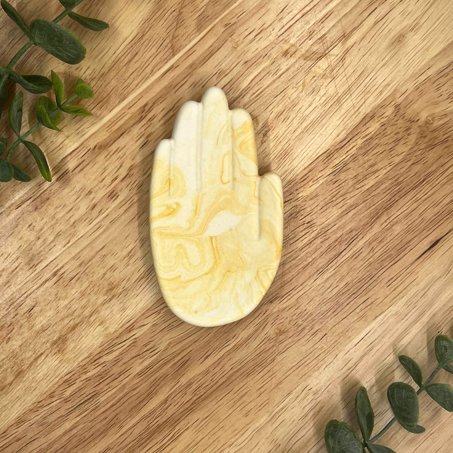 The Hand Trinket Tray in Yellow