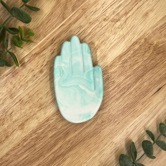 The Hand Trinket Tray in Seafoam