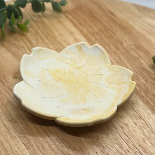 The Sakura Trinket Tray in Yellow