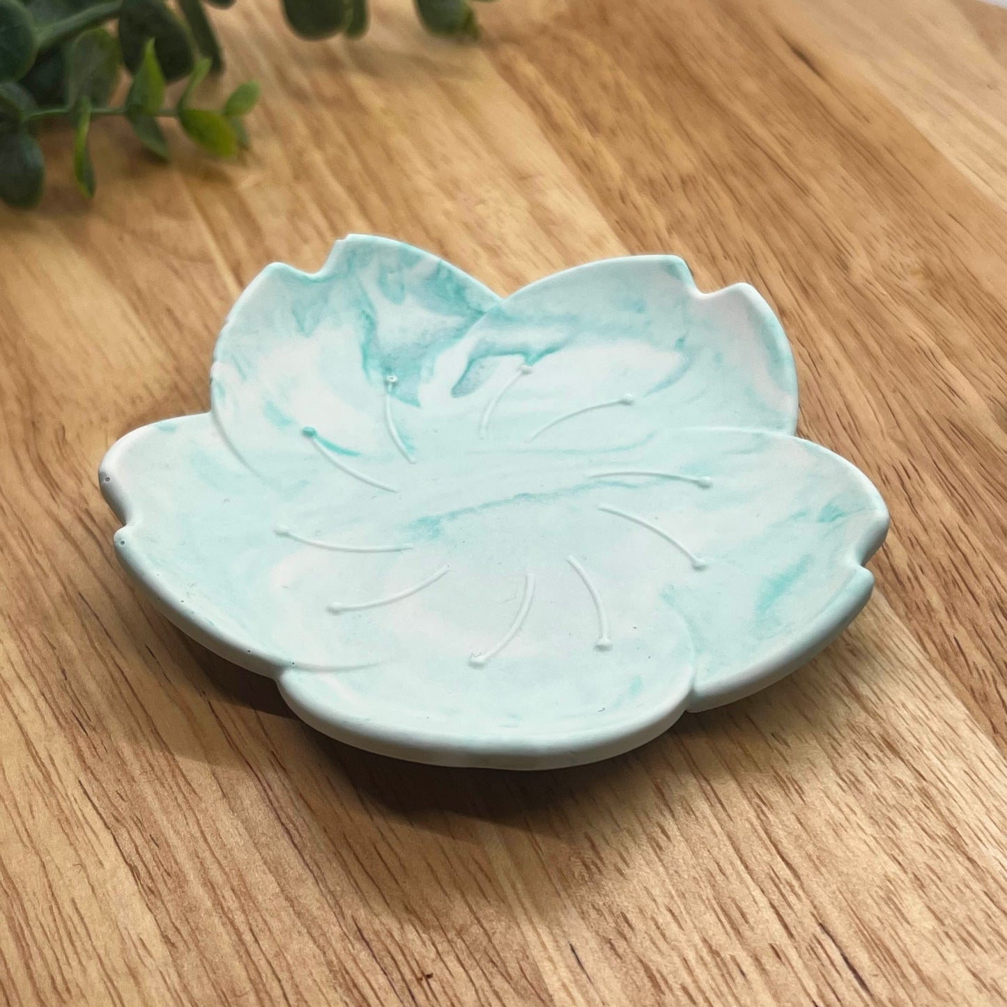 The Sakura Trinket Tray in Seafoam